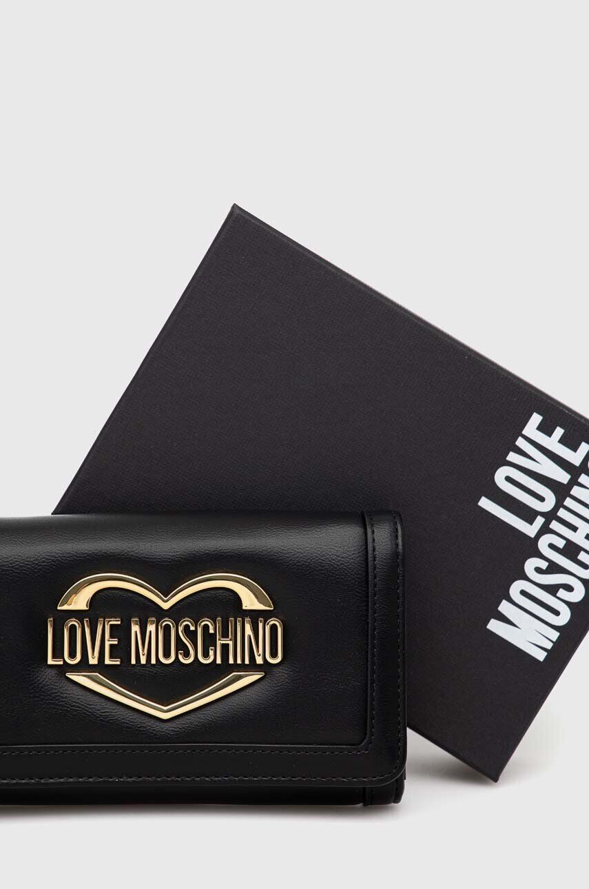 Love Moschino Denarnica ženski črna barva - Pepit.si