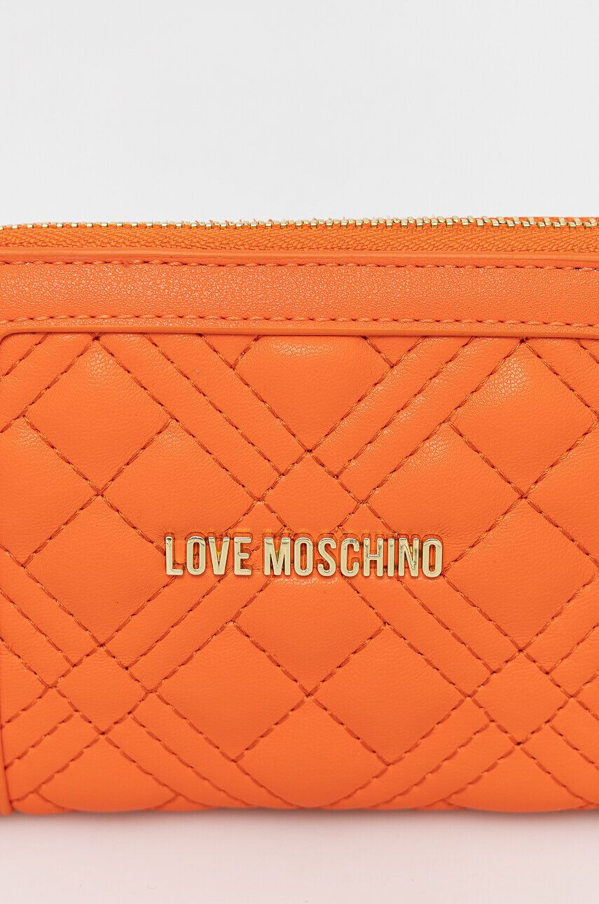 Love Moschino Denarnica ženski oranžna barva - Pepit.si