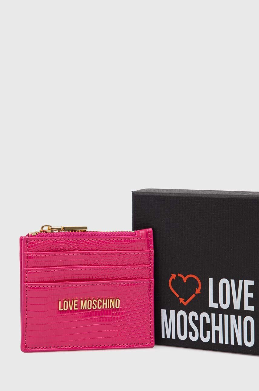 Love Moschino Denarnica ženski roza barva - Pepit.si