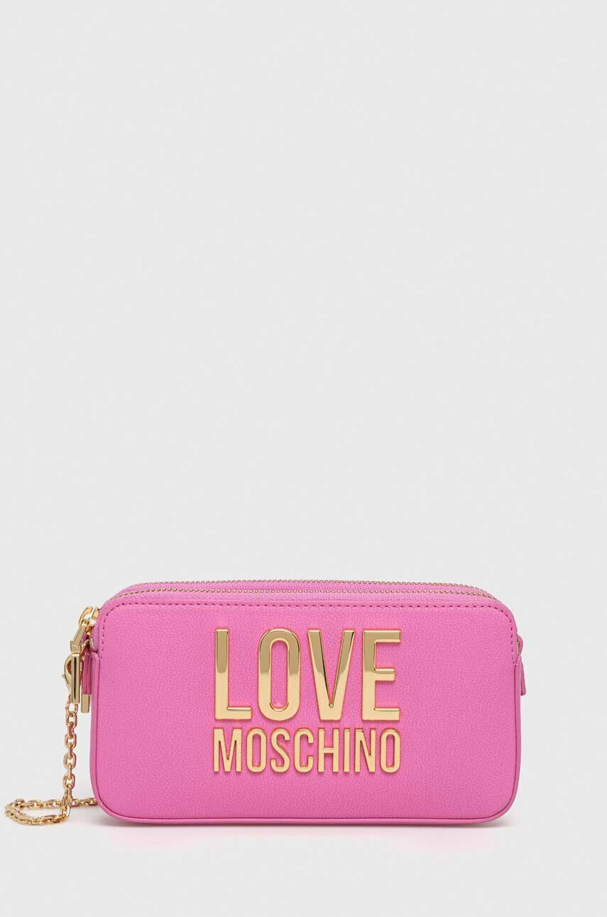 Love Moschino Denarnica ženski roza barva - Pepit.si