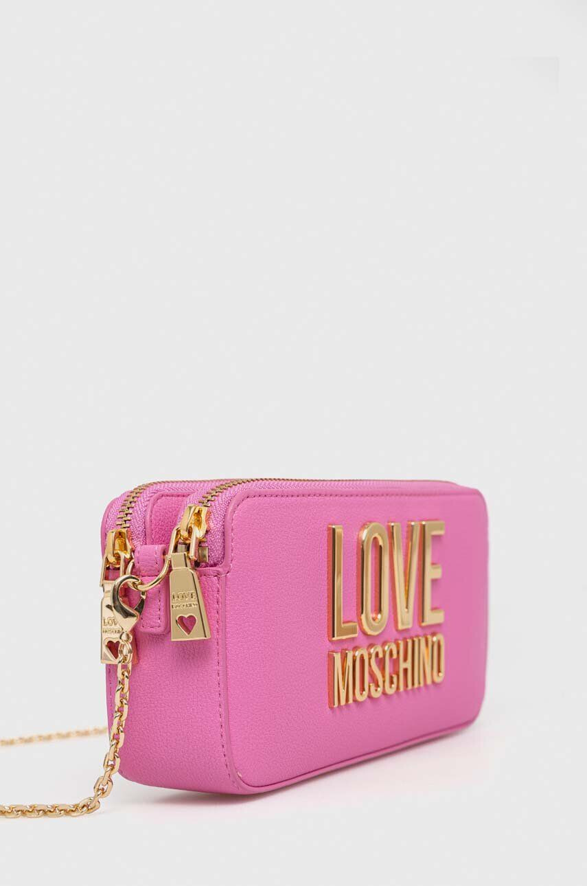 Love Moschino Denarnica ženski roza barva - Pepit.si