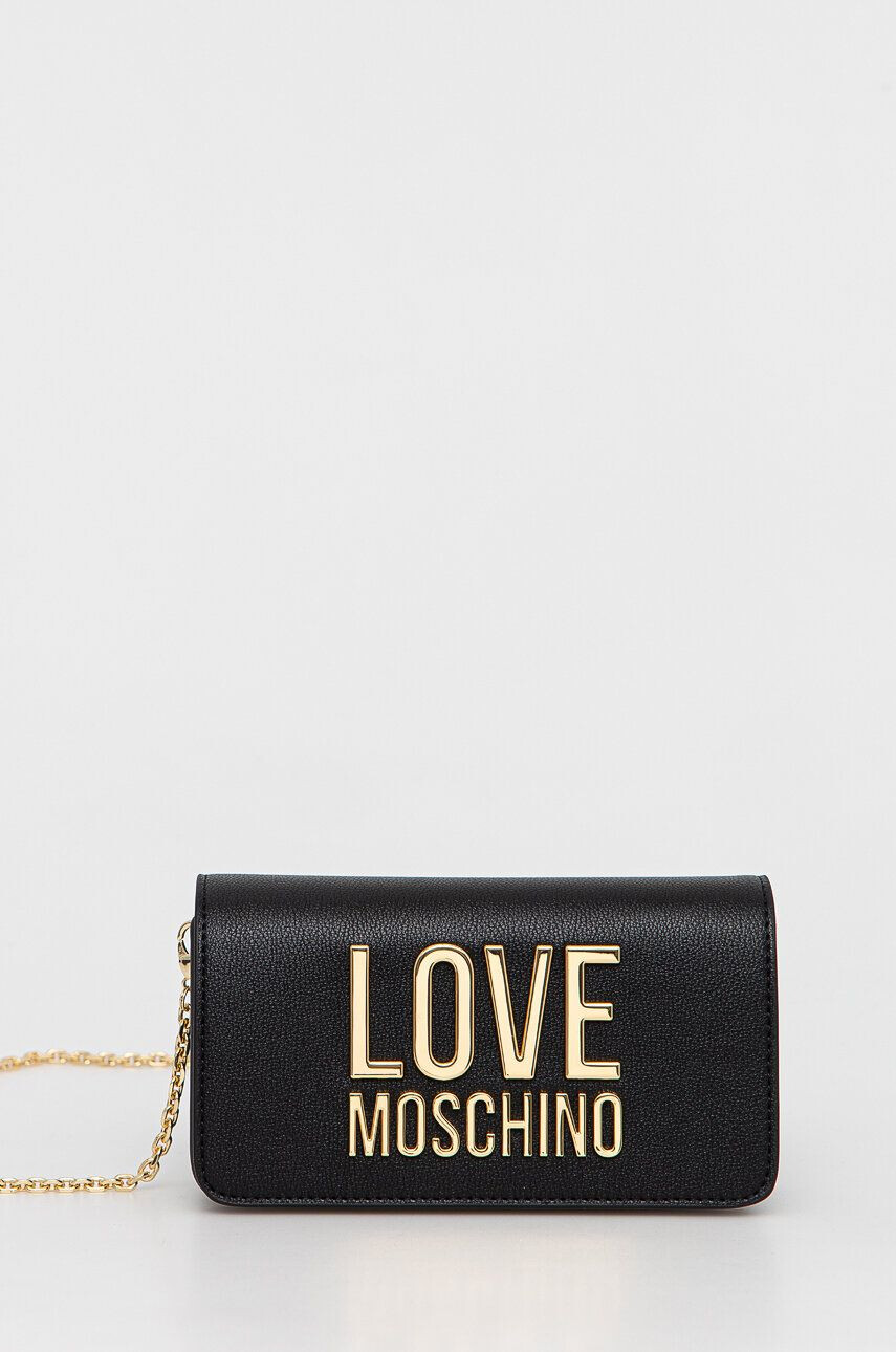 Love Moschino Denarnica ženski črna barva - Pepit.si