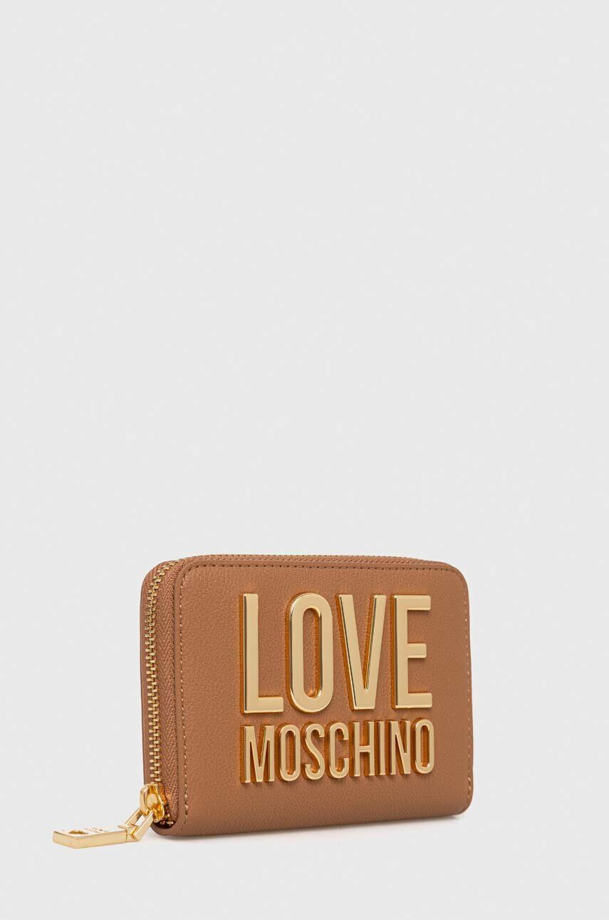 Love Moschino Denarnica ženski rjava barva - Pepit.si