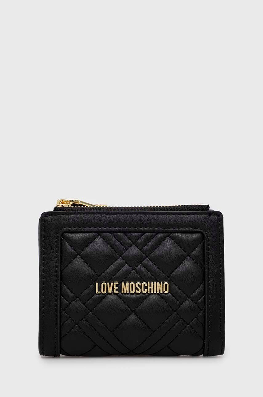 Love Moschino Denarnica ženski črna barva - Pepit.si