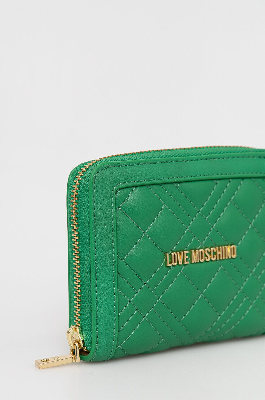 Love Moschino Denarnica ženski zelena barva - Pepit.si