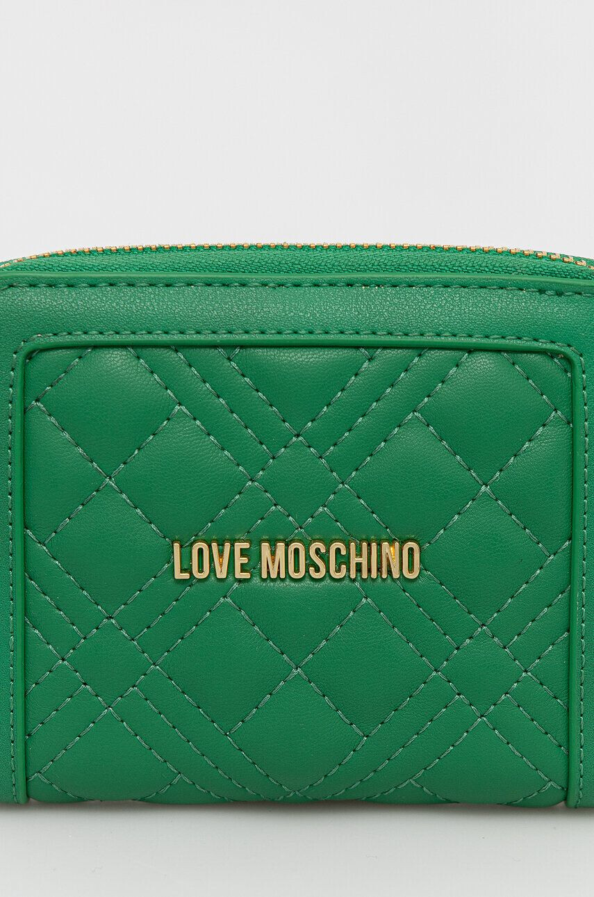 Love Moschino Denarnica ženski zelena barva - Pepit.si