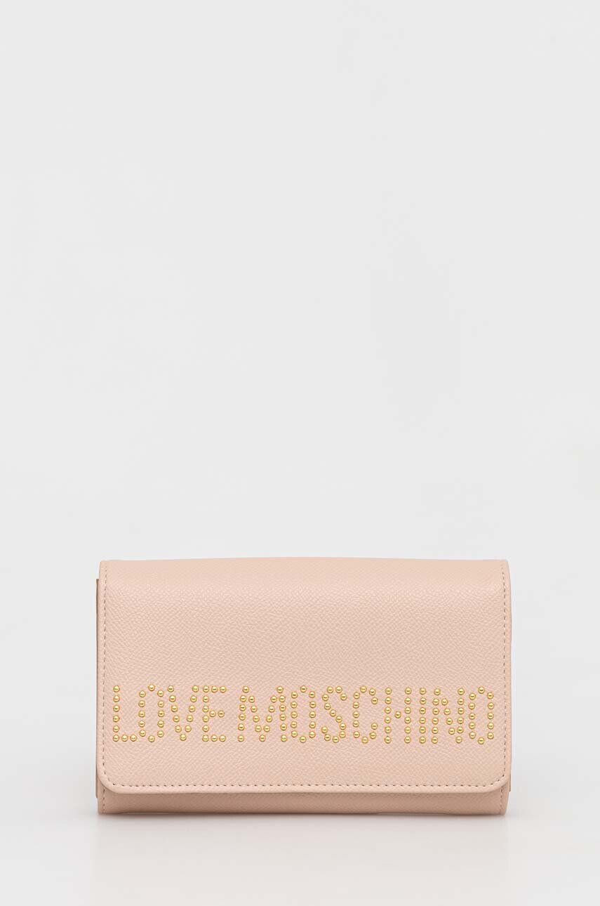 Love Moschino Denarnica ženski roza barva - Pepit.si