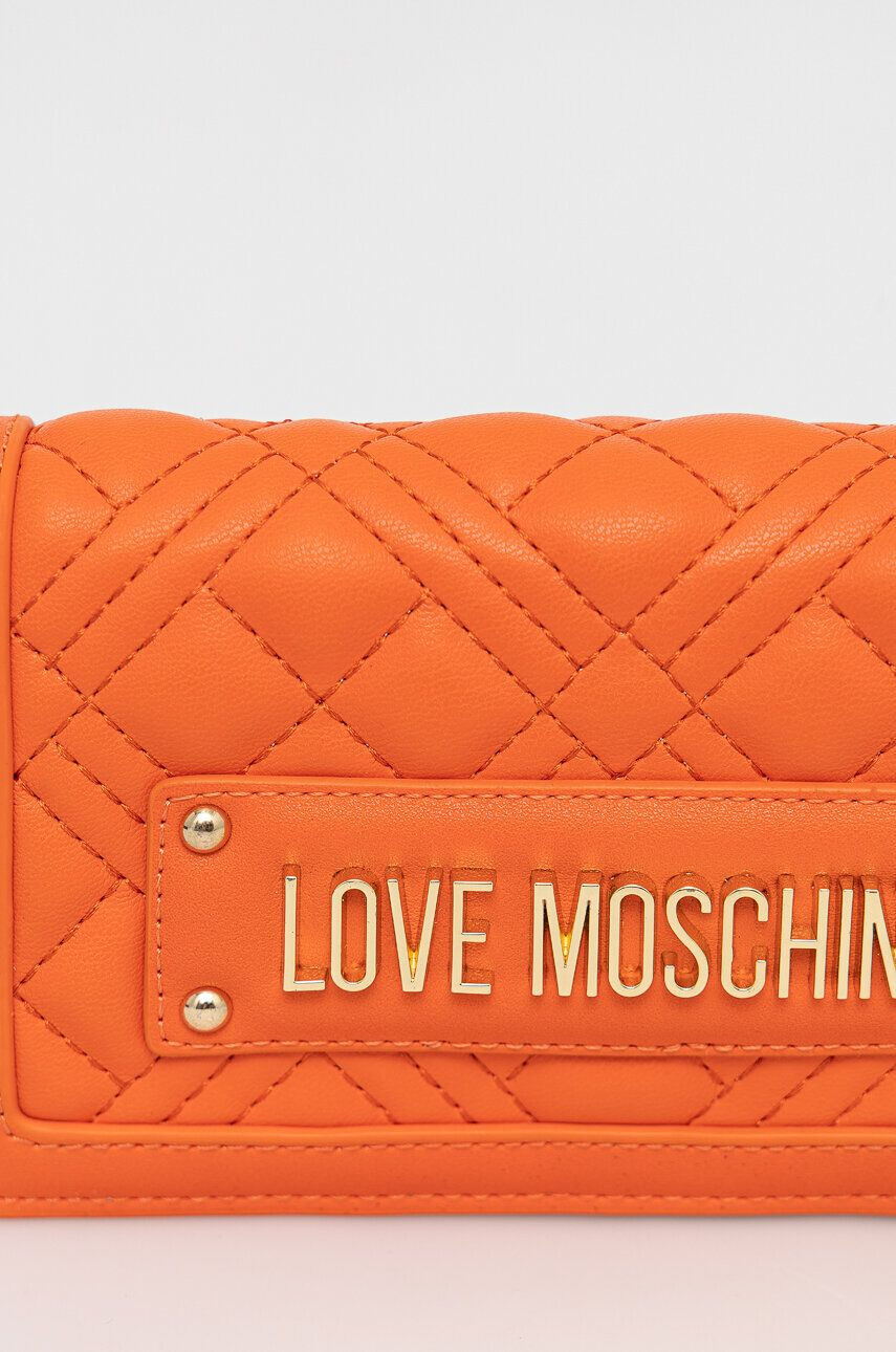 Love Moschino Denarnica ženski oranžna barva - Pepit.si