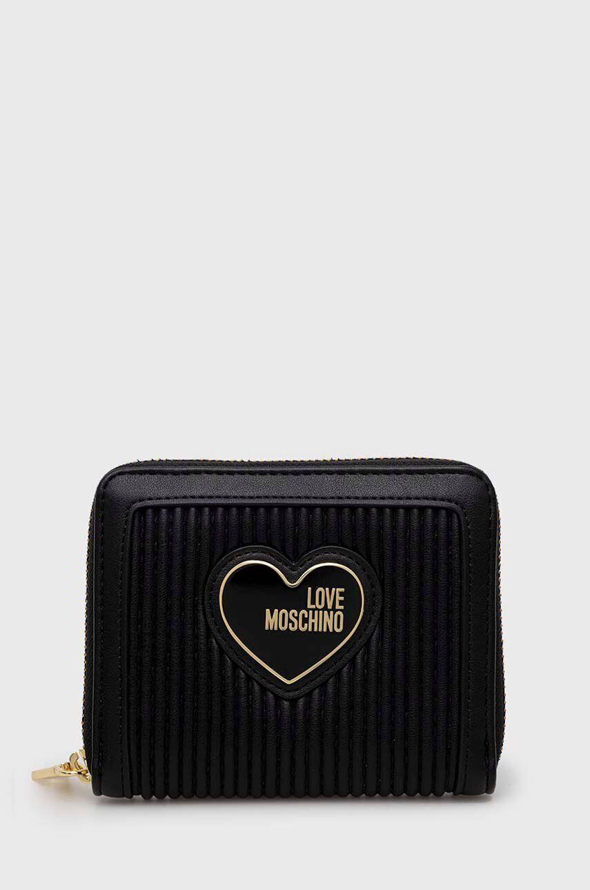 Love Moschino Denarnica ženski črna barva - Pepit.si