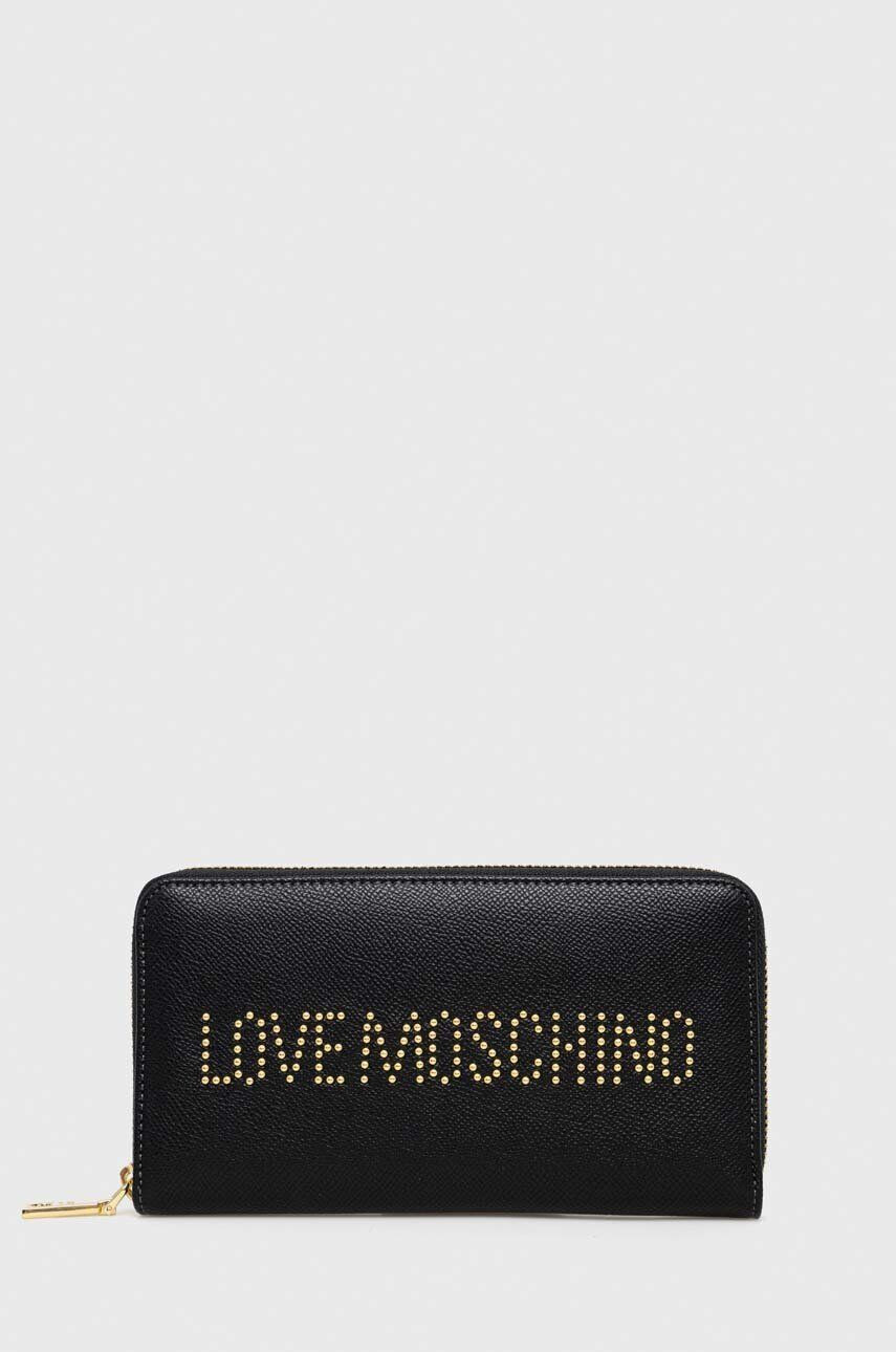 Love Moschino Denarnica ženski črna barva - Pepit.si