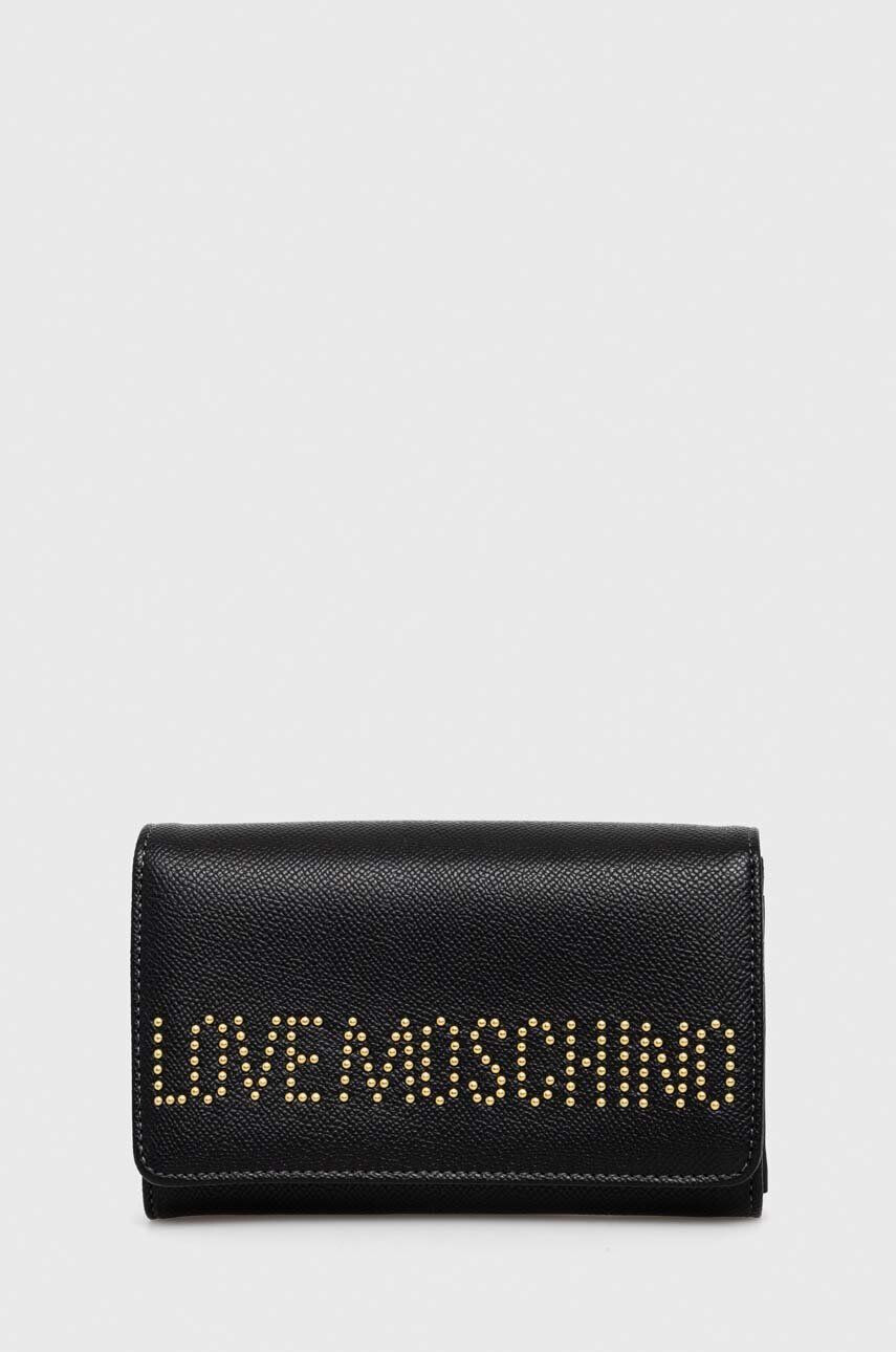 Love Moschino Denarnica ženski črna barva - Pepit.si