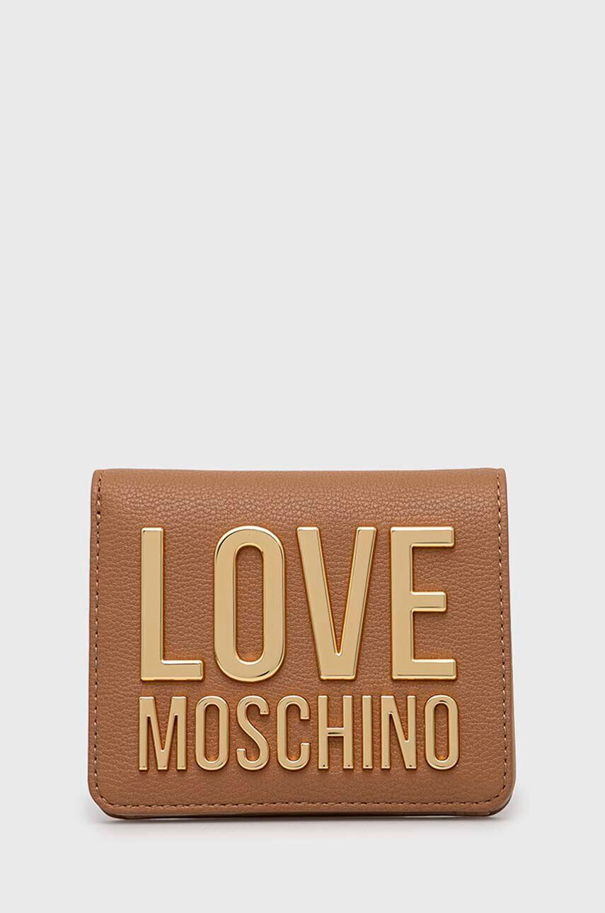 Love Moschino Denarnica ženski rjava barva - Pepit.si