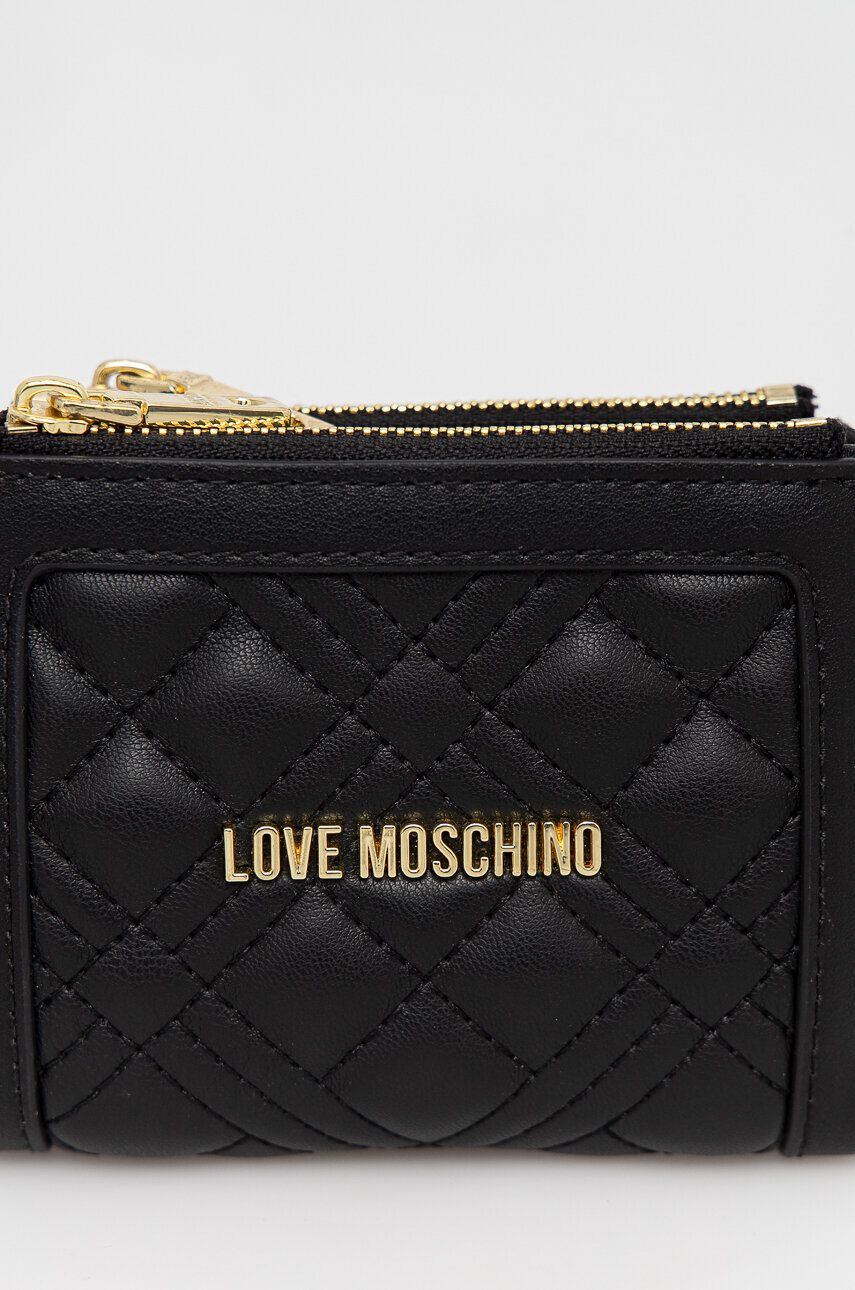 Love Moschino Denarnica ženski črna barva - Pepit.si