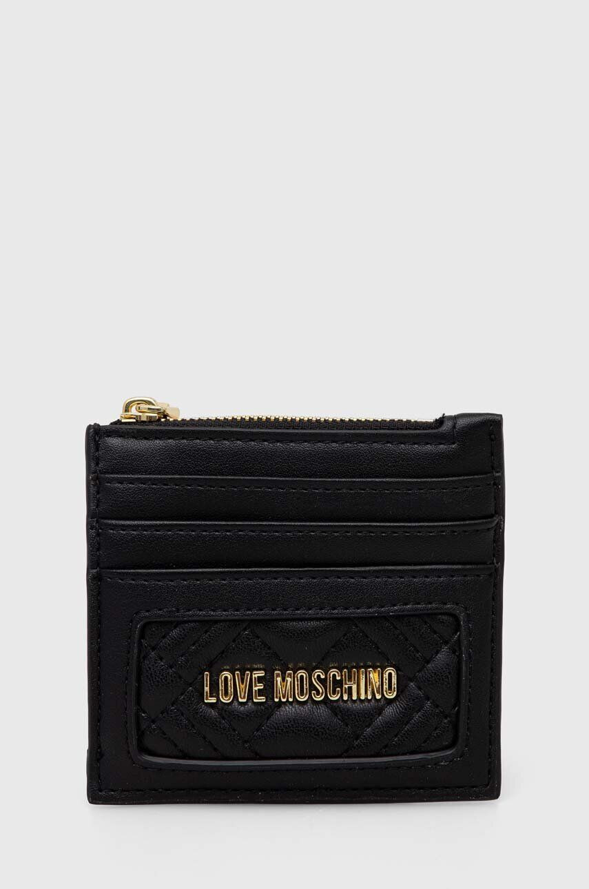 Love Moschino Denarnica ženski črna barva - Pepit.si