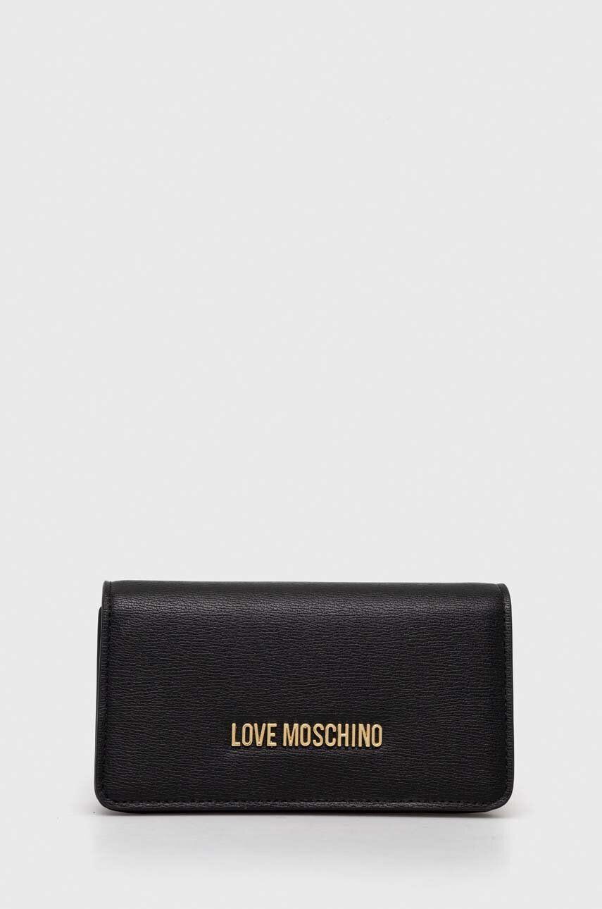 Love Moschino Denarnica črna barva - Pepit.si