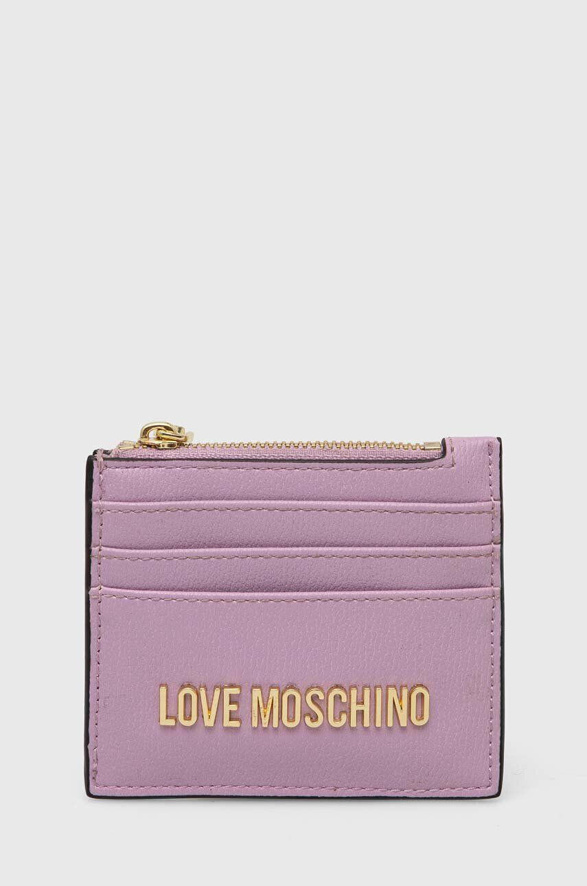 Love Moschino Etui za kartice vijolična barva - Pepit.si