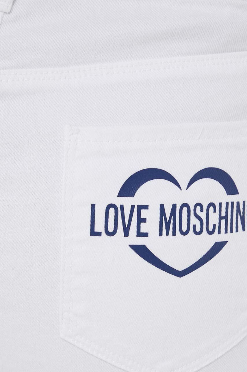 Love Moschino Kavbojke ženski bela barva - Pepit.si