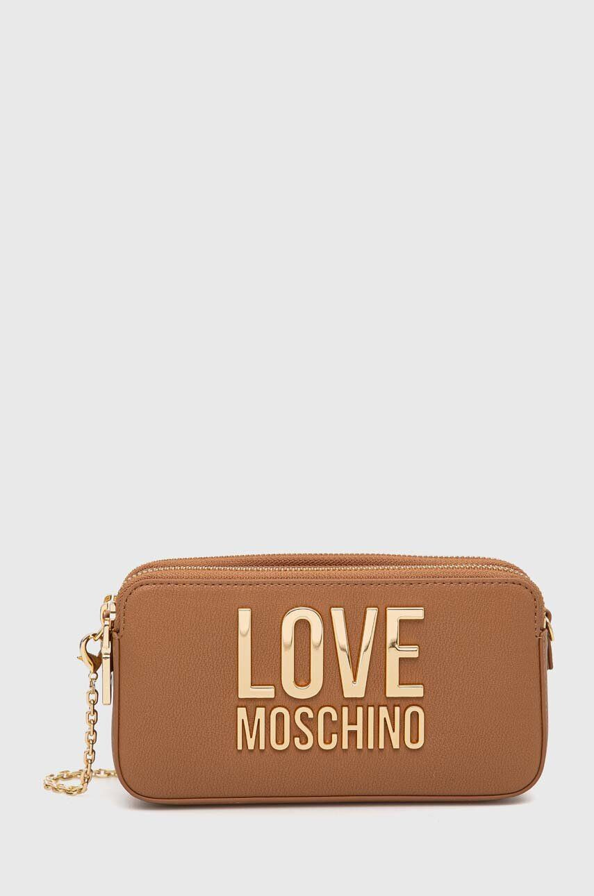 Love Moschino Torbica rjava barva - Pepit.si