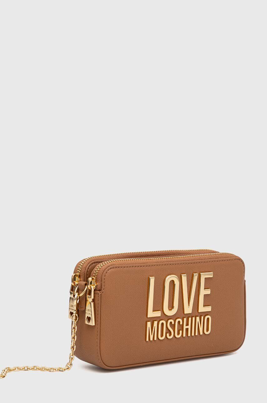 Love Moschino Torbica rjava barva - Pepit.si