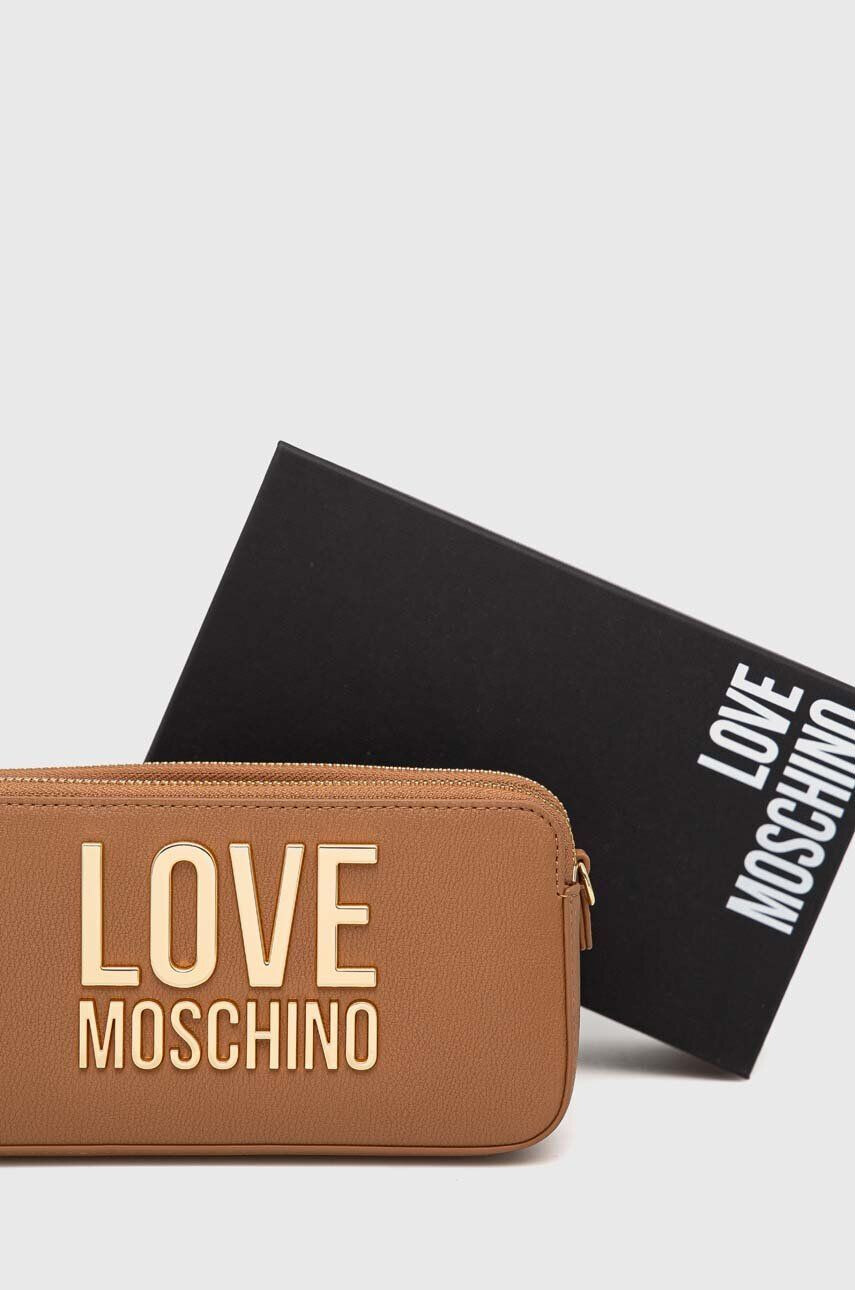 Love Moschino Torbica rjava barva - Pepit.si