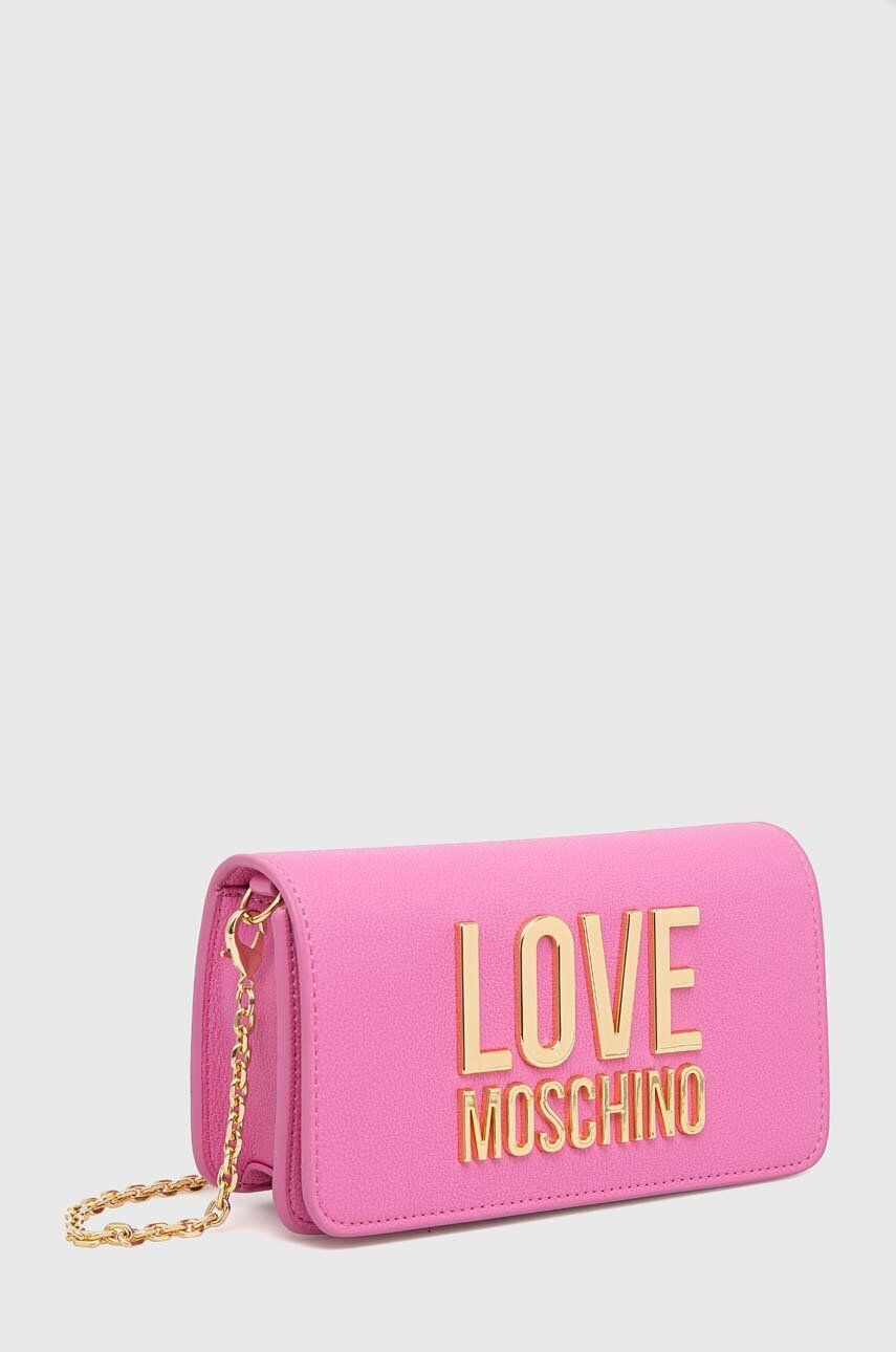 Love Moschino Torbica roza barva - Pepit.si