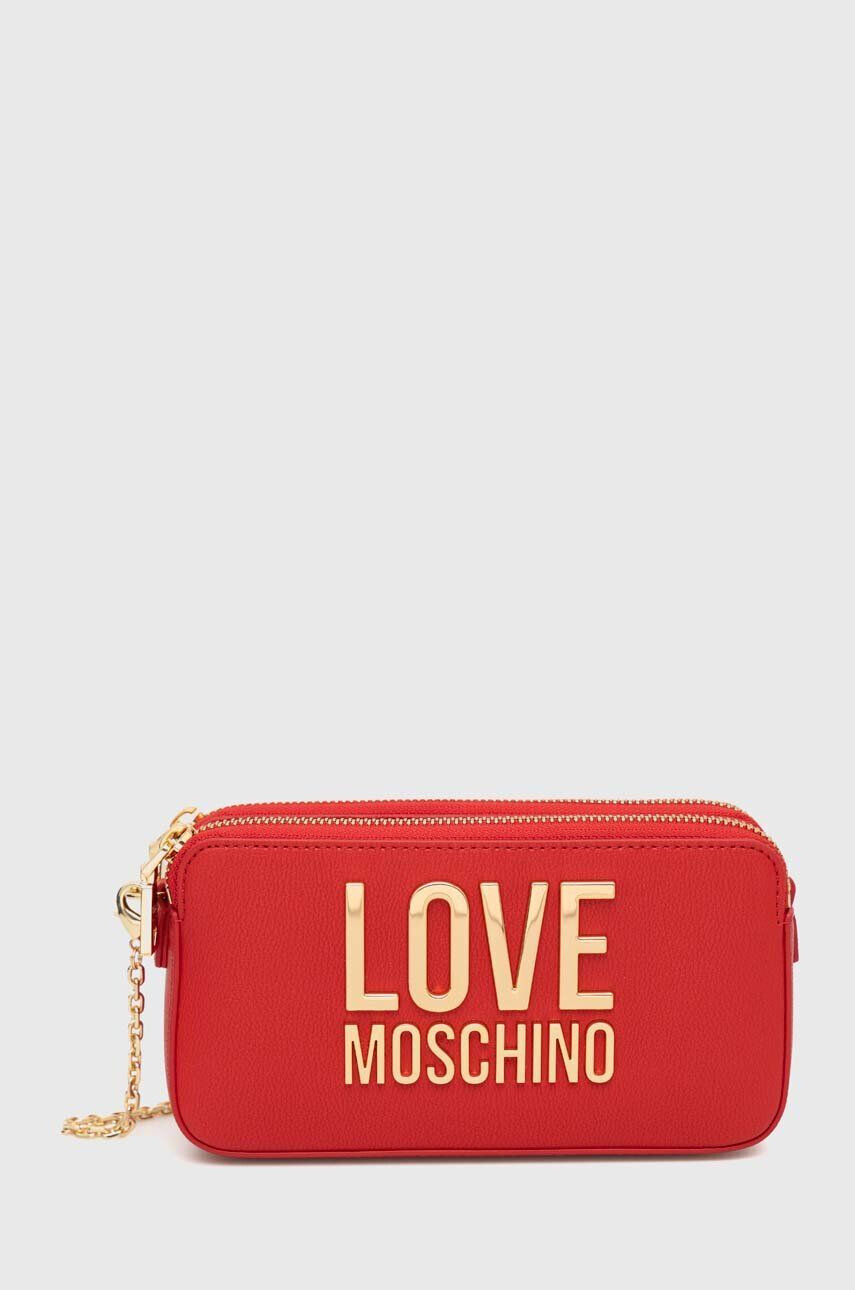 Love Moschino Torbica rdeča barva - Pepit.si