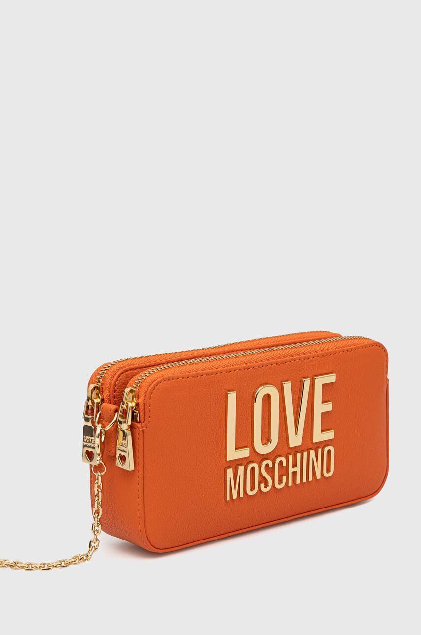 Love Moschino Torbica oranžna barva - Pepit.si