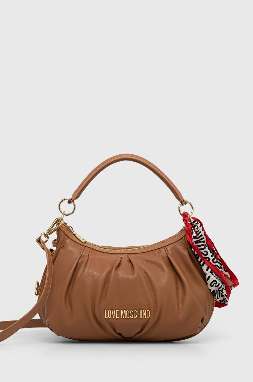 Love Moschino Torbica rjava barva - Pepit.si