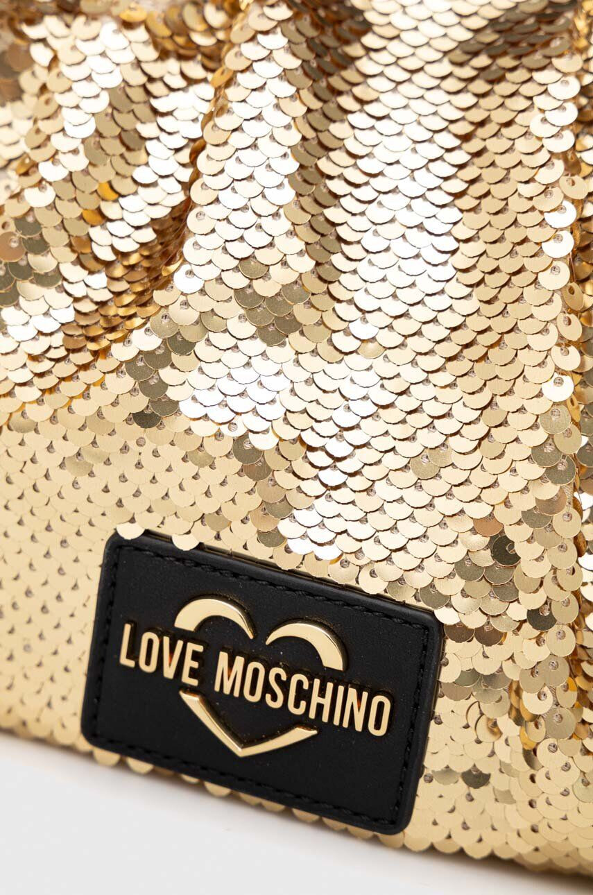 Love Moschino Torbica zlata barva - Pepit.si