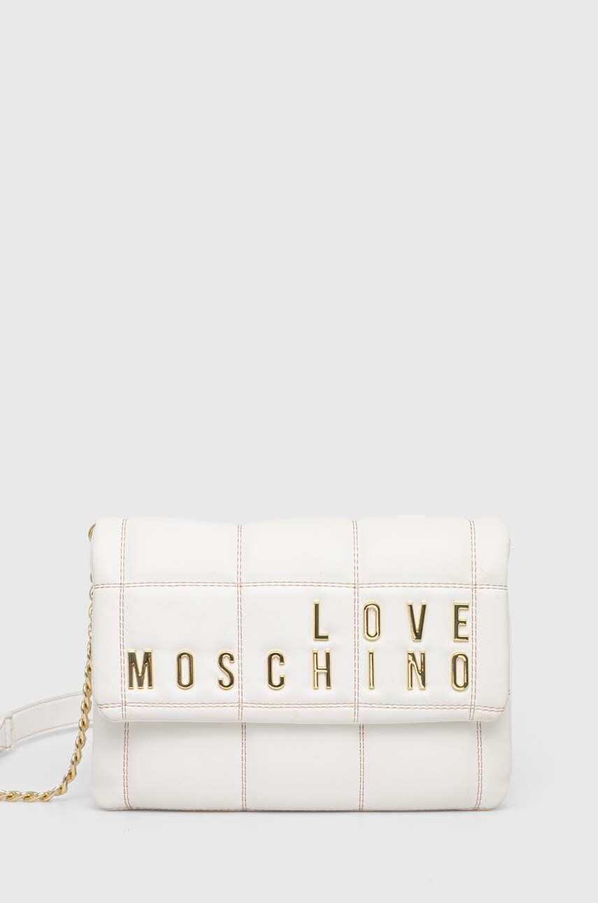 Love Moschino Torbica bela barva - Pepit.si