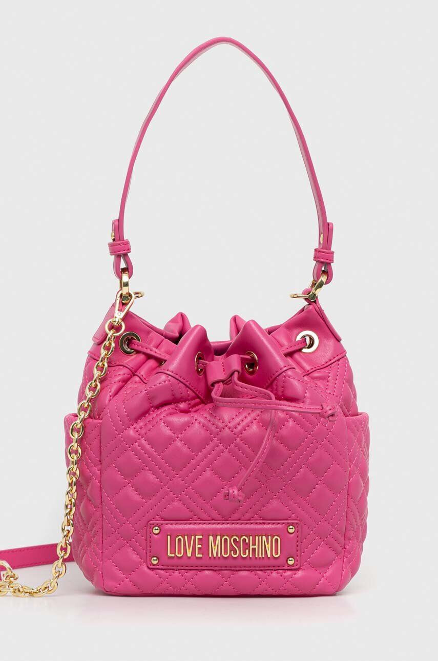 Love Moschino Torbica roza barva - Pepit.si