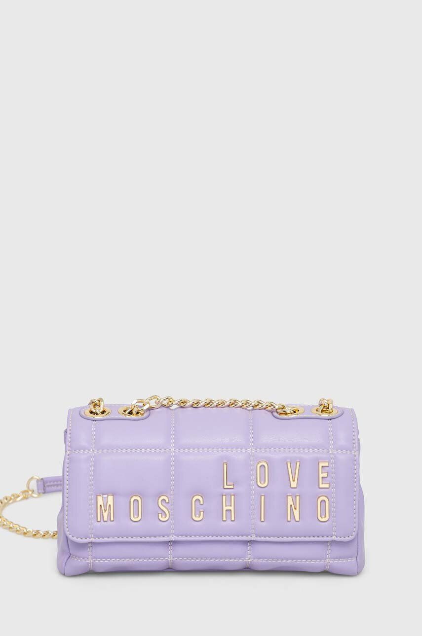 Love Moschino Torbica vijolična barva - Pepit.si