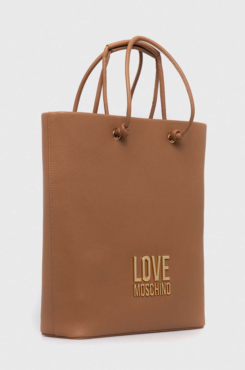 Love Moschino Torbica rjava barva - Pepit.si