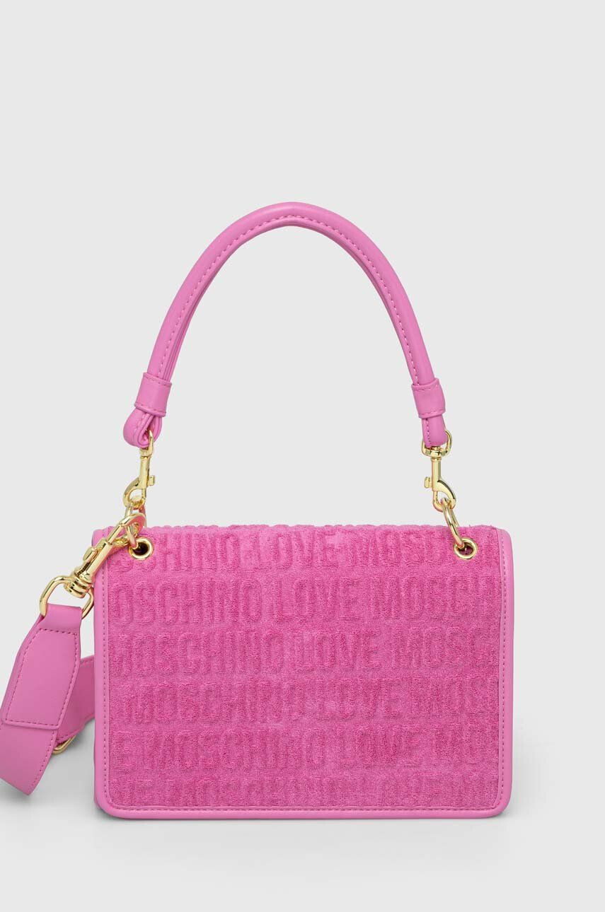 Love Moschino Torbica roza barva - Pepit.si