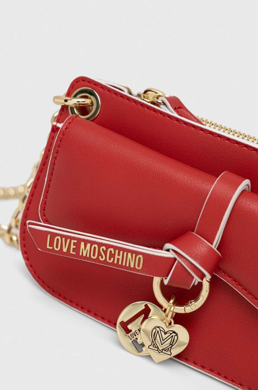 Love Moschino Torbica rdeča barva - Pepit.si