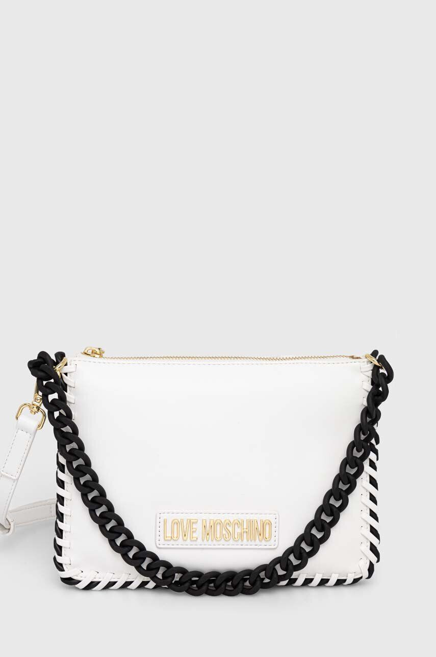 Love Moschino Torbica bela barva - Pepit.si