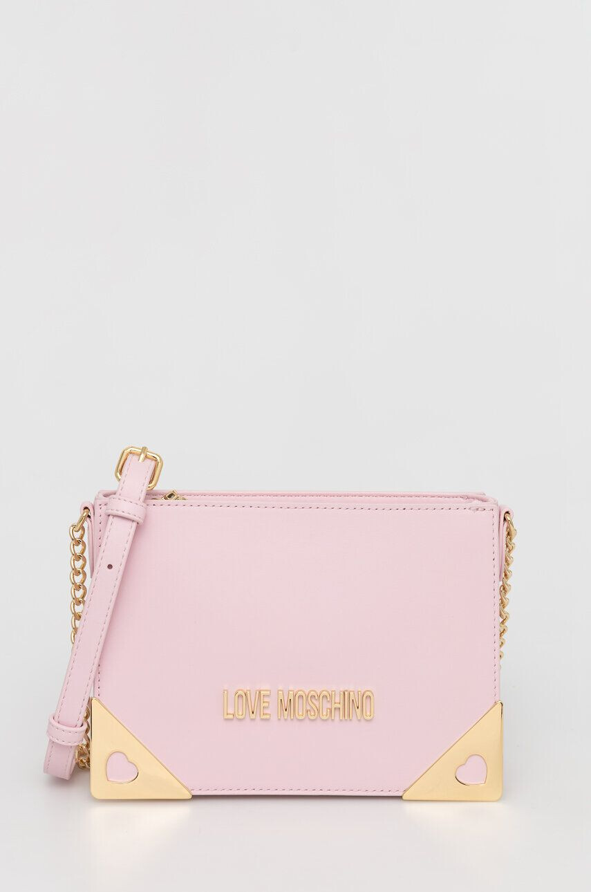 Love Moschino Torbica roza barva - Pepit.si