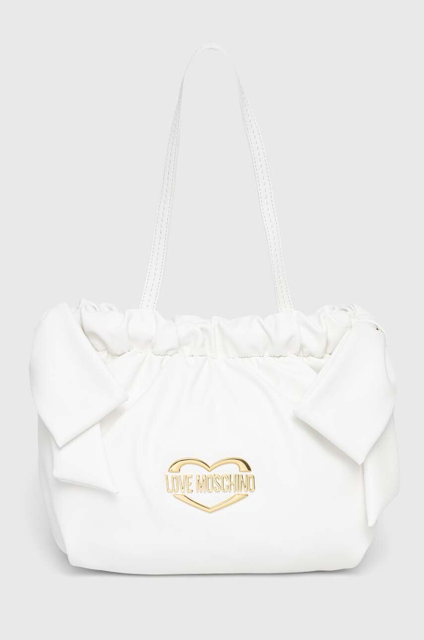 Love Moschino Torbica bela barva - Pepit.si