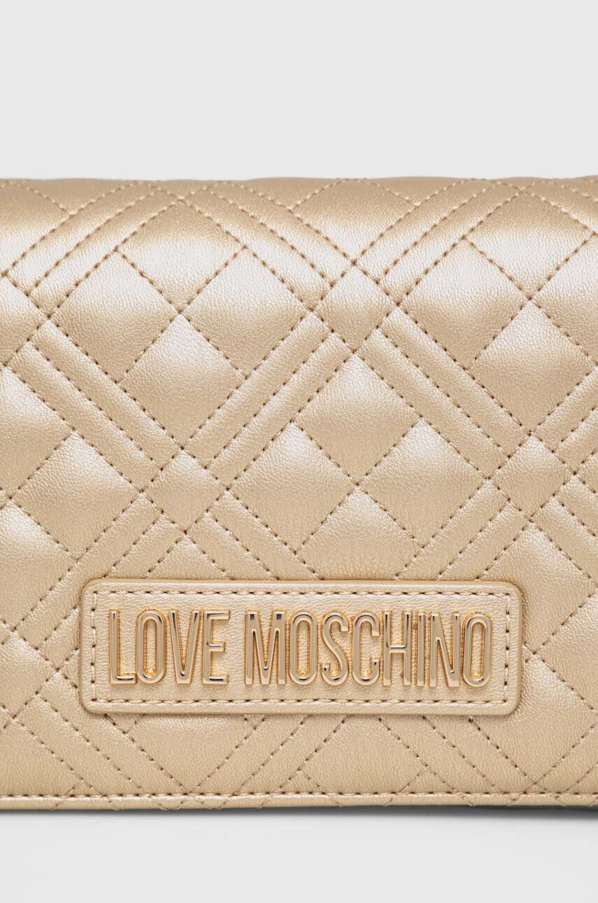 Love Moschino Torbica zlata barva - Pepit.si