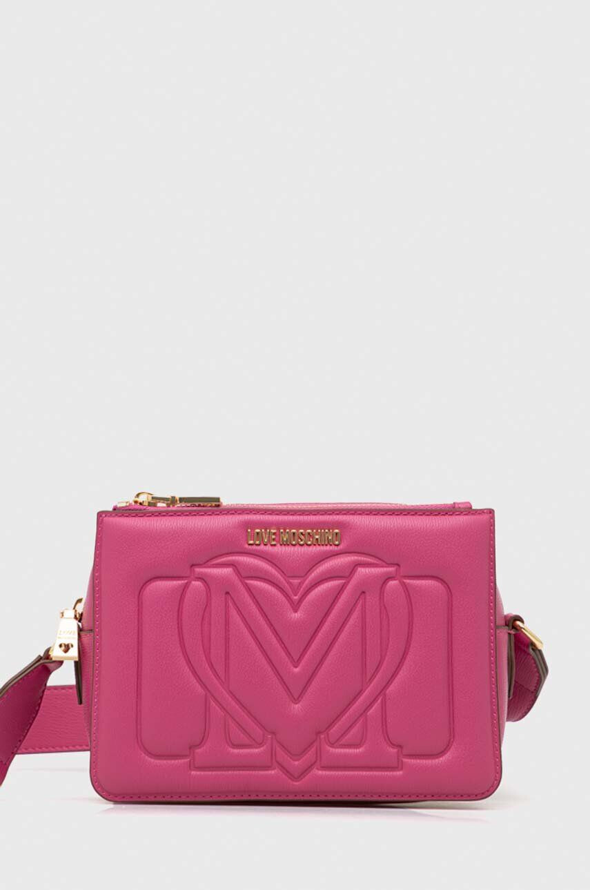 Love Moschino Torbica roza barva - Pepit.si