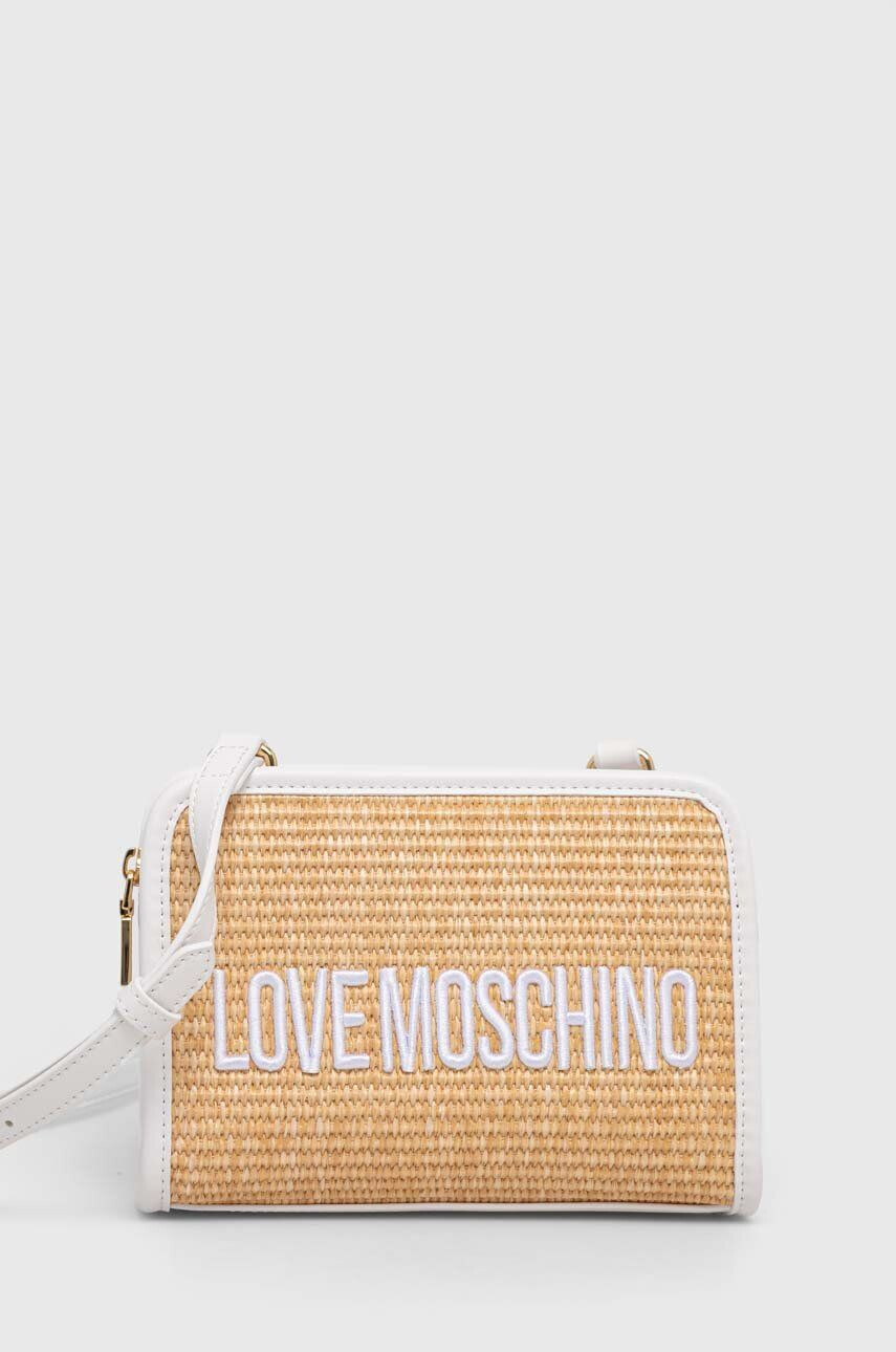 Love Moschino Torbica bež barva - Pepit.si