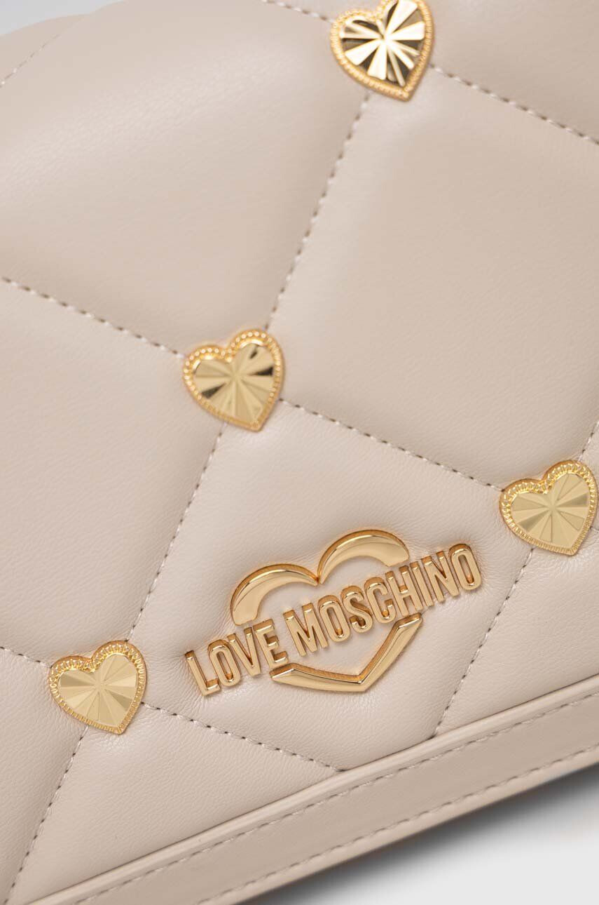 Love Moschino Torbica bež barva - Pepit.si