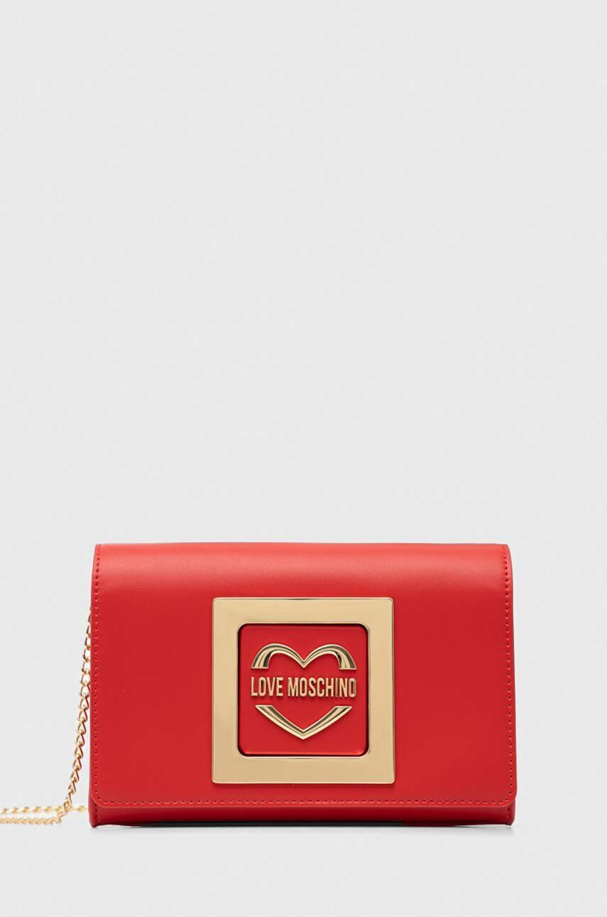 Love Moschino Torbica rdeča barva - Pepit.si