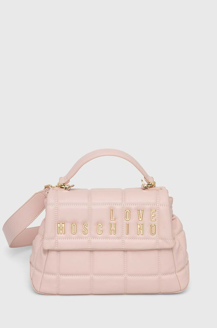 Love Moschino Torbica roza barva - Pepit.si