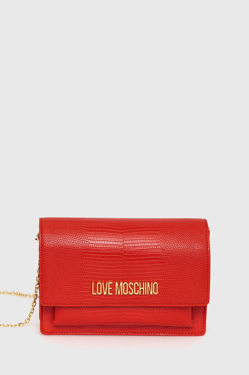 Love Moschino Torbica rdeča barva - Pepit.si