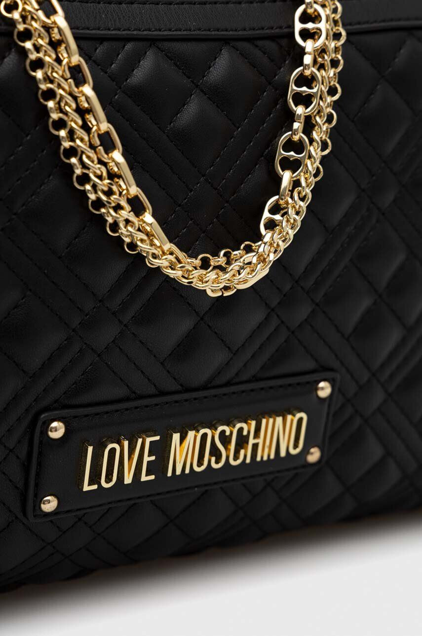 Love Moschino Torbica črna barva - Pepit.si