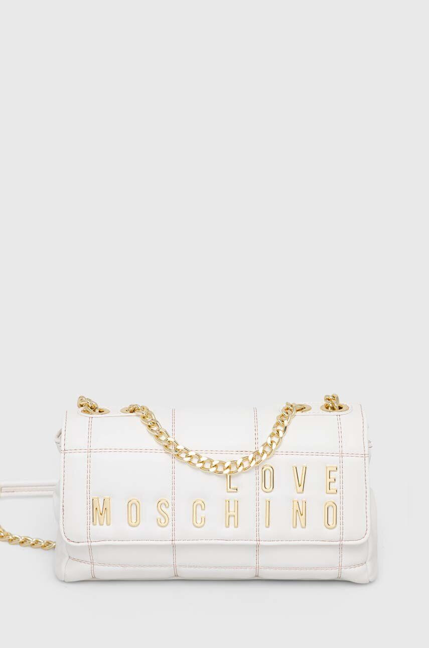 Love Moschino Torbica bela barva - Pepit.si