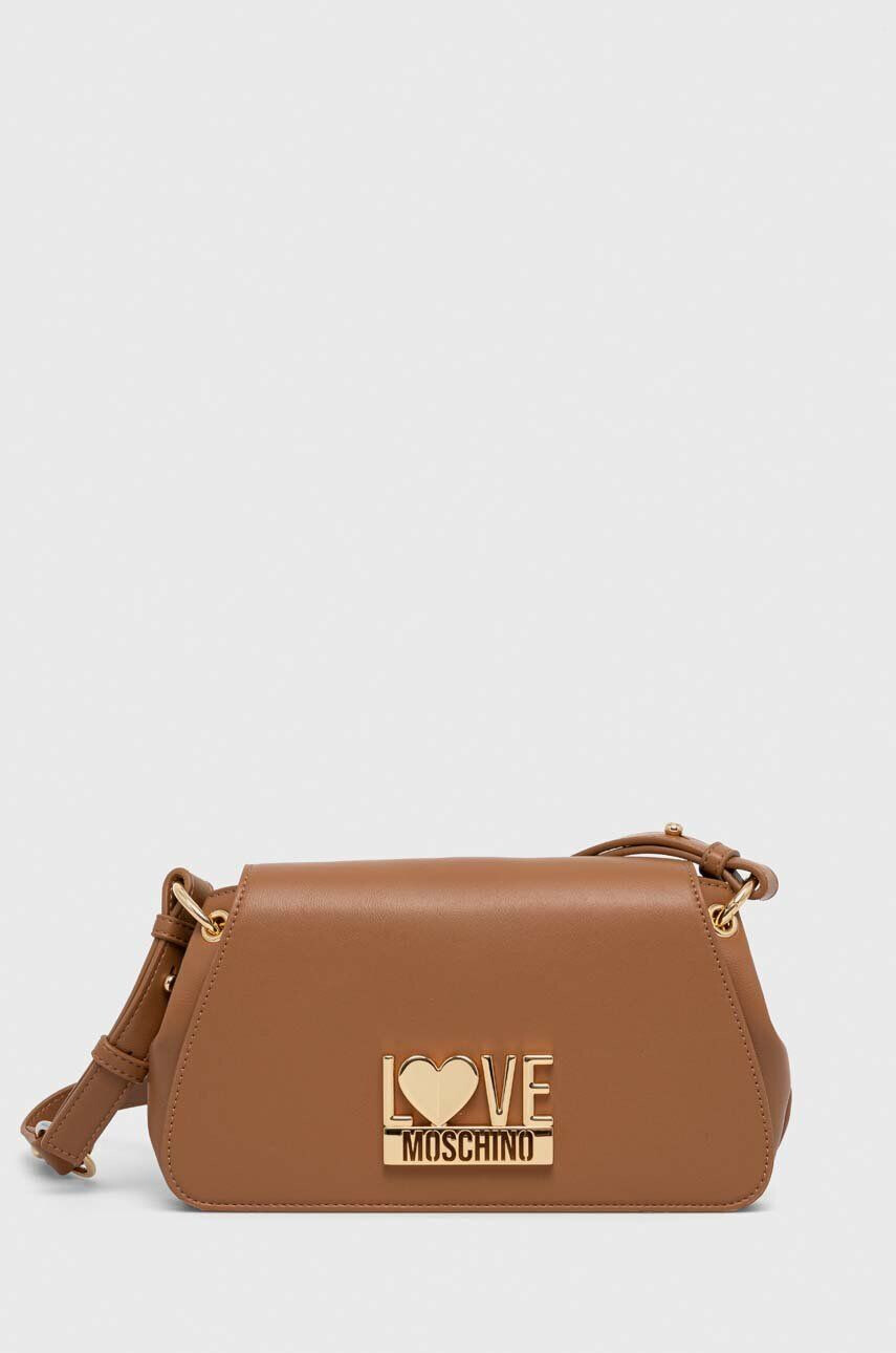 Love Moschino Torbica rjava barva - Pepit.si