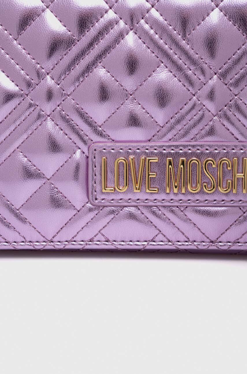 Love Moschino Torbica vijolična barva - Pepit.si