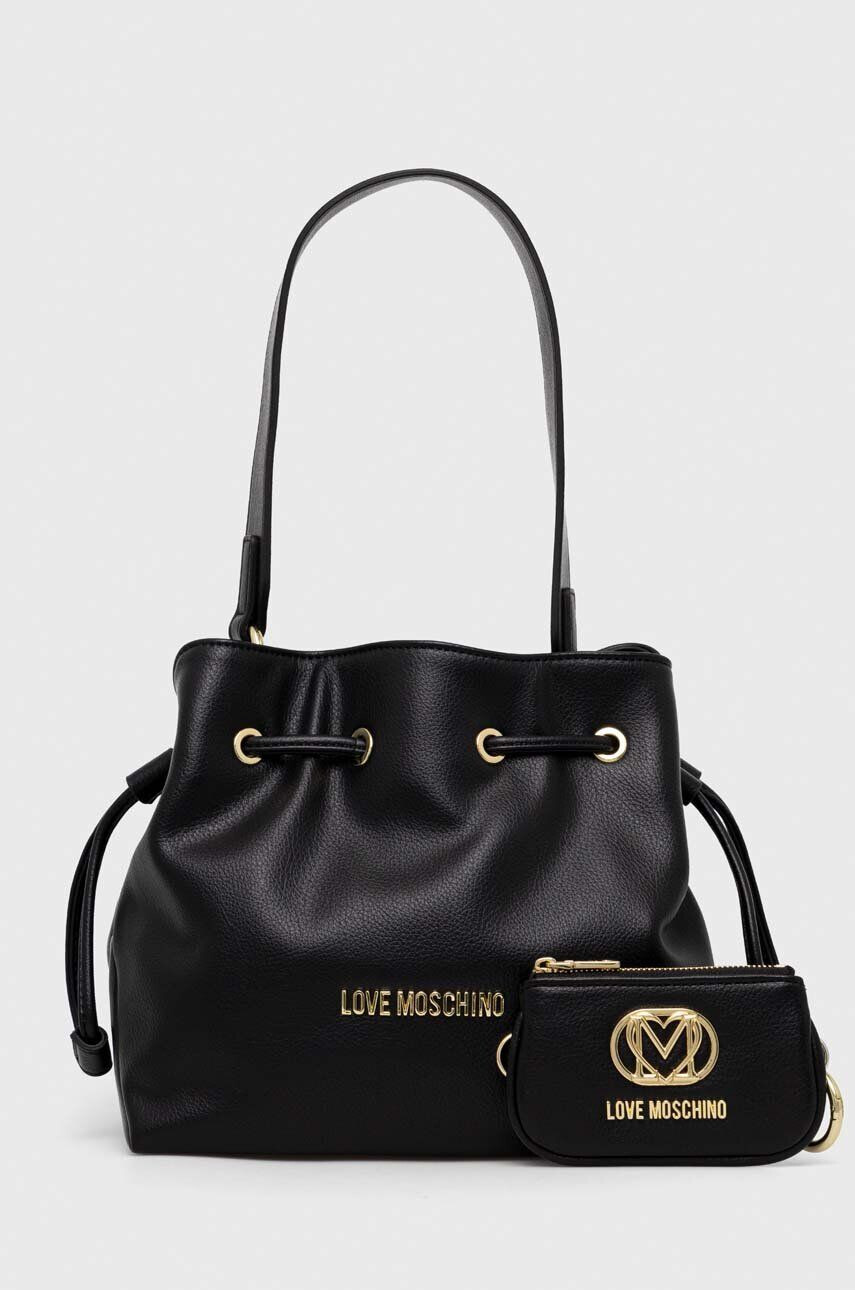 Love Moschino Torbica črna barva - Pepit.si